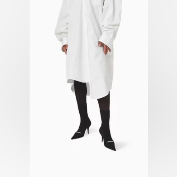 - New 💯 Authentic Balenciaga Black Knit Fabric Knife Ankle Socks Booties 3 - Picture 3 of 17